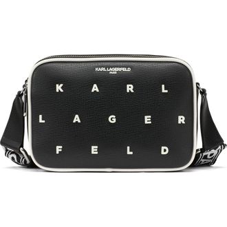 Karl Lagerfeld Maybelle Crossbody in Black/white at Nordstrom