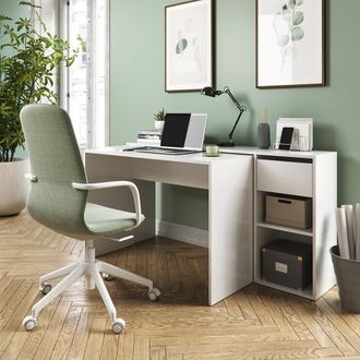 Vicco Escritorio Ben, Blanco, 145 X 46.4 Cm Vicco