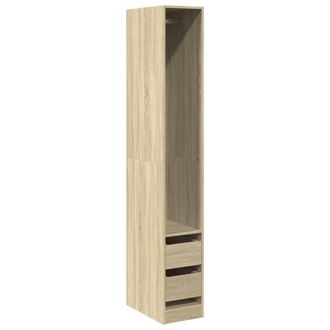 Berkfield Home Wardrobe Sonoma Oak 30x50x200 cm Engineered Wood in Light Brown | Size: 30 x 50 x 200 cm