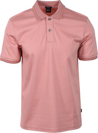 HUGO BOSS Mens H PHILLIPSON POLO LIGHT PASTEL PINK Cotton - Size X-Large