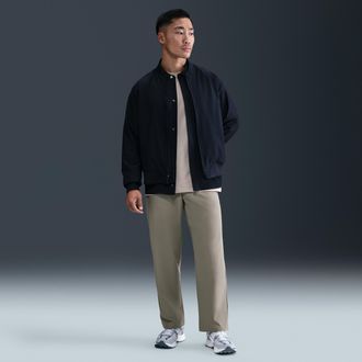 Nike Mens 24.7 PerfectStretch Dri-FIT Loose-Fit Chino Trousers in Green | HQ6941-320