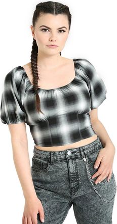 Hell Bunny Avril Top Grey