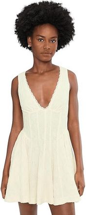 Free People Cant Help It Mini Womens Dress Champagne Sugar Comb : LG (Womens 12-14), Elastane/Polyester