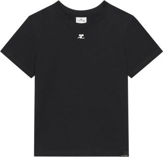Courr&egrave;ges PRE T-shirt - Dames - T-shirts - Zwart - S - Katoen - Tops