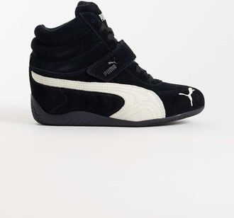 Puma Speedcat sneakers con zeppa in nero e bianco