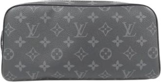 Louis Vuitton Pre-owned Clutches, male, Black, Size: ONE SIZE Pre-owned Monogram Eclipse Pouch