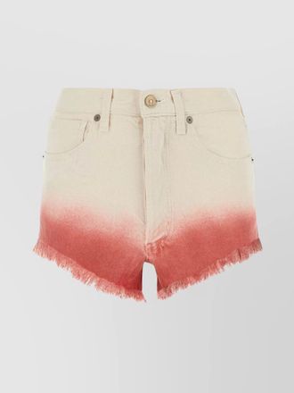 Alanui denim two-tone shorts
