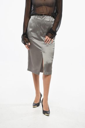 Saint Laurent Longuette in Seta con Spacco Frontale Saint Laurent