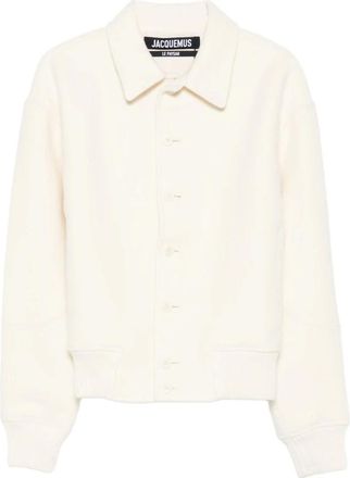 Jacquemus Jassen, Heren, Wit, S, Wol, Witte Wollen Jas