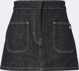 Courr&egrave;ges Courr&egrave;ges Minifalda de tweed en mezcla de algod&oacute;n