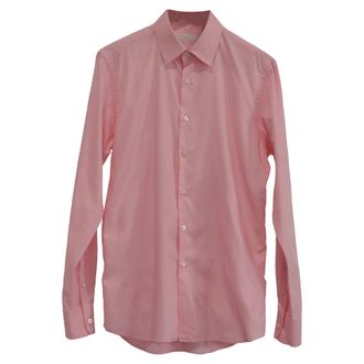 Prada Button Down Shirt in Pink Cotton