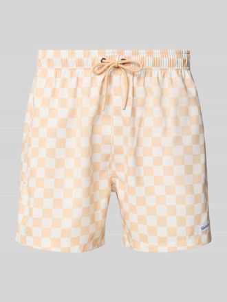 Boardies Badehose mit elastischem Bund Modell Piazza in Beige, Gr&ouml;&szlig;e XXL