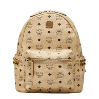 MCM Pre-owned Visetos Rugzak - Dames - Pre-owned - Beige - Maat: ONE Size