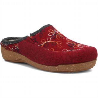 Taos Womens Woolflower Slide-On Clogs In Cranberry