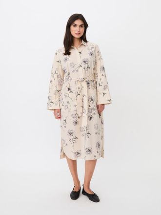 Masai Manorellea Floral Belted Shirt Dress in Lavender at Nordstrom, Size X-Large