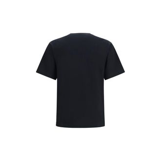 Burberry Logo-Embroidered Cotton T-Shirt - Black