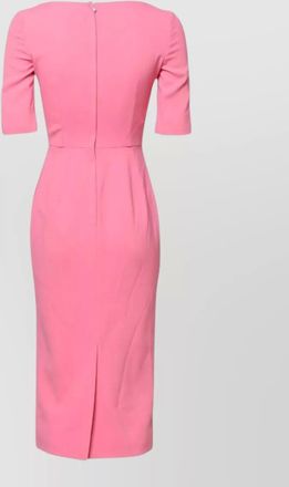 Dolce & Gabbana viscose square-neck short-sleeve sheath midi dress