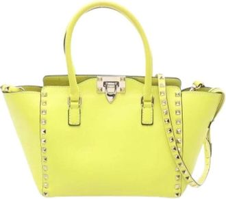 Valentino Pre-owned Handbags, female, Green, Size: ONE SIZE Pre-owned Leather Handbag