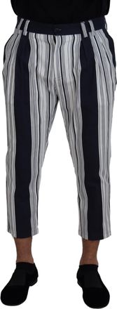 Dolce & Gabbana Dolce Gabbana Verticaal Gestreepte Cropped Broek