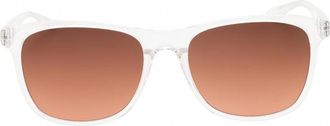 Nike EV1199913 Square Full Rim Crystal Clear Frame Sunglasses - Brown