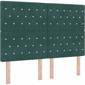 vidaXL Cama Tipo Box Spring Verde Oscuro 140 X 200 Cm Terciopelo Vidaxl