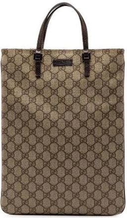 Gucci Pre-owned Tote Bags, female, Brown, Size: ONE SIZE Pre-owned Leather Tote Bag