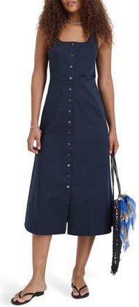Alex Mill Piper Twill A-Line Dress in Night Fall at Nordstrom Rack, Size X-Large