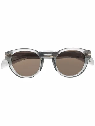 Eyewear by David Beckham round frame sunglasses - men - Acetate - 48 - Grey