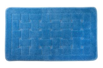 TJ Hughes Orkney - Crosshatch Bath mat in Blue - TJ Hughes