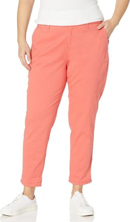 Tommy Hilfiger Hampton Chino Pants Women Coral High Rise Skinny Leg FTS1209