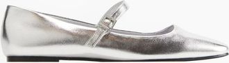 Dolce Vita Rodni Flats Womens Silver Leather Square Toe Mary Jane ZOGG3538