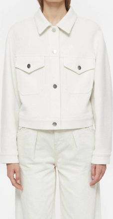 Closed Cropped Jacket In Ivory