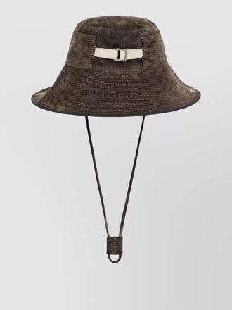 Jacquemus denim fisherman bucket hat textured design