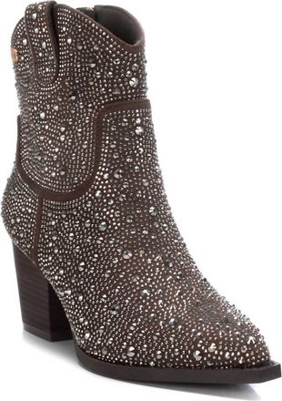 Xti Womens Italian Western Booties In Taupe