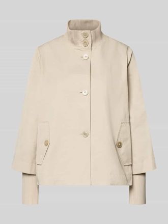 s.Oliver Black Label Regular Fit Jacke aus Baumwoll-Mix in Beige, Gr&ouml;&szlig;e 34