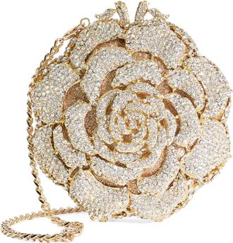 Dune London Bling Flower Clutch in Gold at Nordstrom