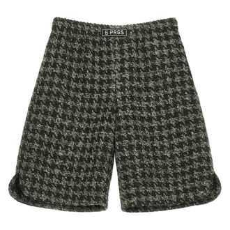 5 Progress Casual Shorts, female, Green, S, Green Shorts with pied de poulle