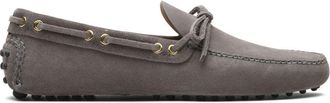 Car Shoe suede driving shoes - men - Calf Suede/Rubber/Calf Leather/Calf Suede - 8.5 - Grey