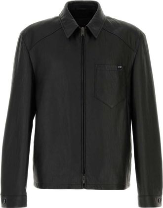 Prada Black Regular Textured Jacket
