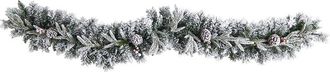Nearly Natural 6Ft Flocked Artificial Christmas Garland