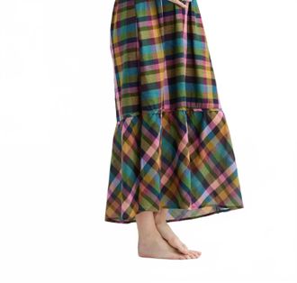 Hatch Magnolia Dress -Maternity In Madras Plaid