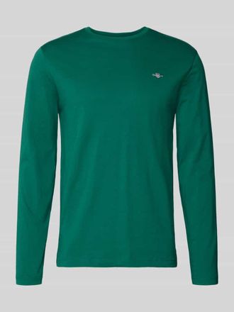 GANT Longsleeve mit Label-Stitching in Dunkelgruen, Größe XXXL