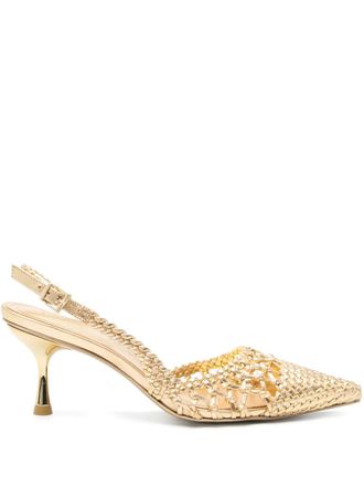 SIMKHAI Pumps Dylan con cinturino posteriore 65mm - Oro