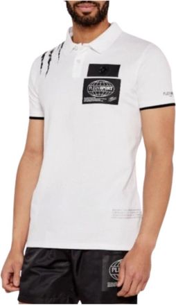 Philipp Plein Saec-Mtk 8176-Ste 001N Heren Polo Shirt - Heren - Polos - Wit - L - Katoen - Tops