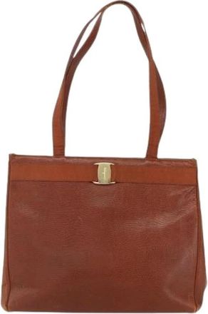 Ferragamo Pre-owned Vala tote - Dames - Vintage Shopper - Bruin - ONE Size - Vintage