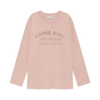 Anine Bing Ivan Bluse - female - Anine Bing - Long Sleeve T-Shirts - Pink - XS - Tops