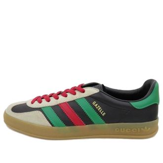 Gucci (WMNS) adidas x Gucci Gazelle Black Green Red 726488-AAA43-9549