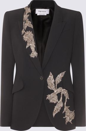 Alexander McQueen Black Viscose Blend Blazer
