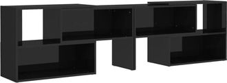 vidaXL Vidaxl - Mueble De Tv Madera Contrachapada Negro Brillante 149x30x52 Cm