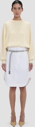 Victoria Beckham Cargo Skirt In Optic White - 10 - Womens